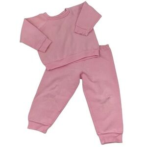 Vintage Cotton Ginny Toddler Girls Sweatsuit Sz 2 Pink Sweatshirt Sweatpants